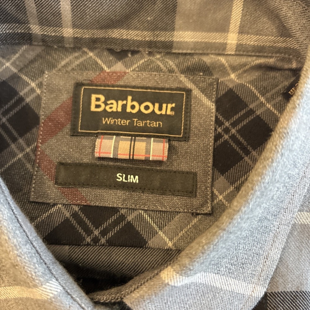 Barbour Winter Tartan Women Size 14 Slim Fit Button down Long Sleeve Plaid Shirt - Picture 2 of 9